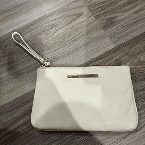 Brahmin Cream Wristlet Clutch